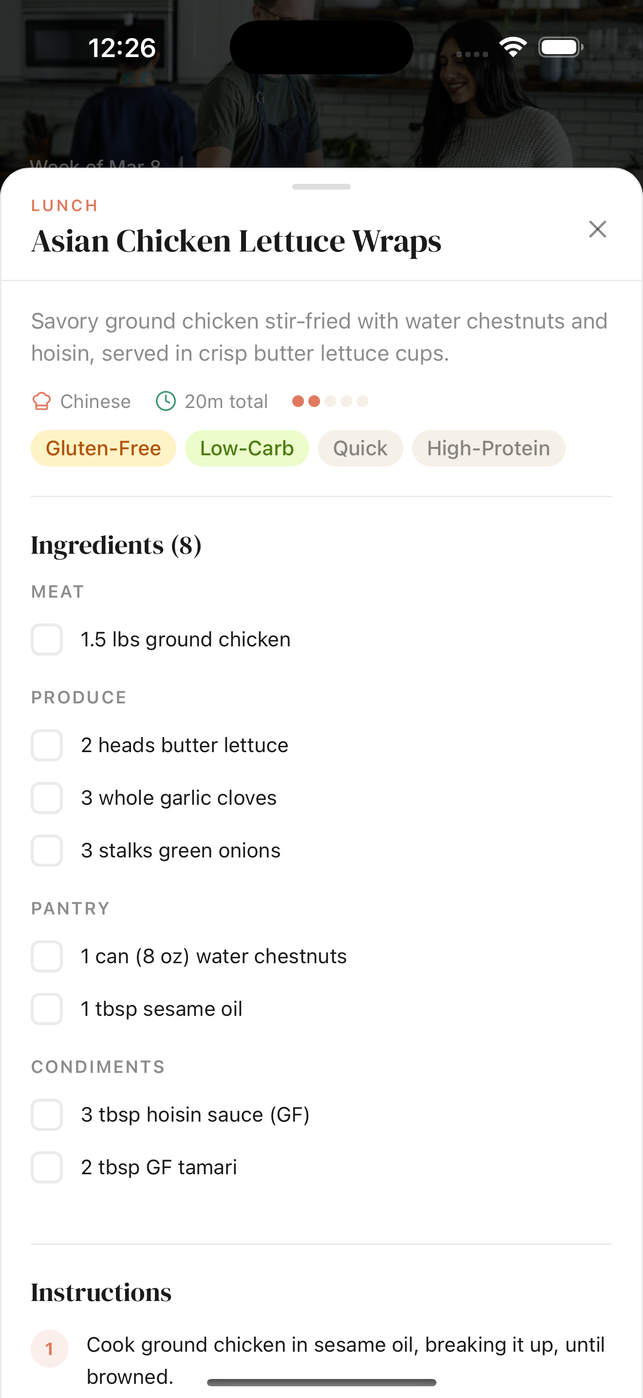 Recipe detail